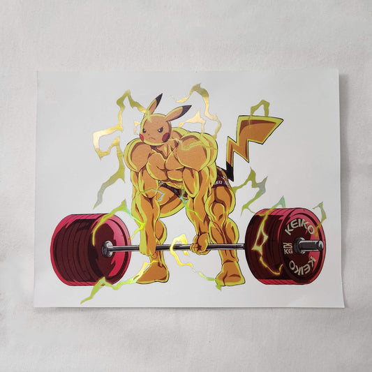 Peakachu - Swole Pokemon Gym Sticker